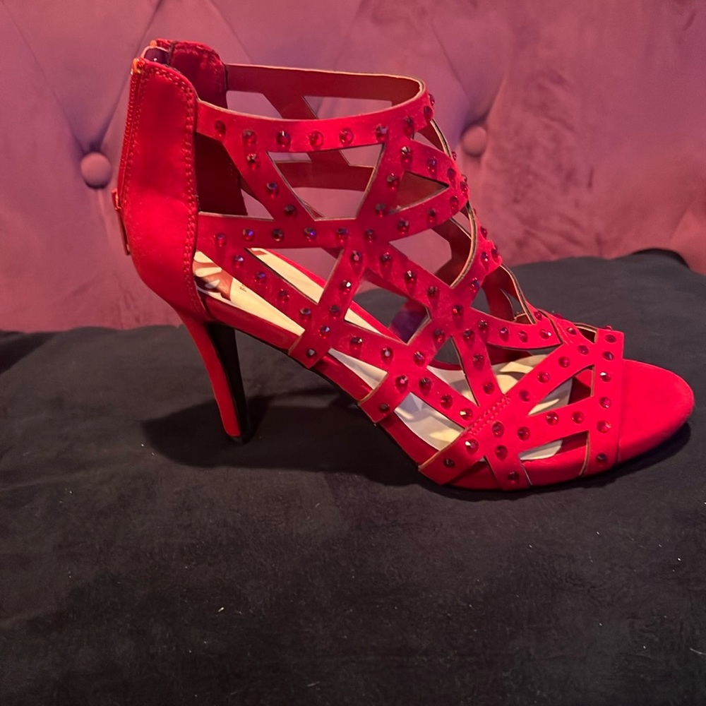 Brand new Fergalicious by Fergie Red with sequin heels